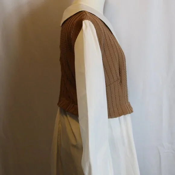 Papaya Brand Peter Pan Collar Blouse Women's Large - Picture 3 of 8